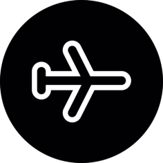 Flight Circular Sign Digital Sketch Svg Design, Free Vectors File